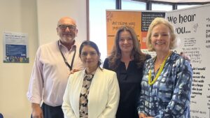 Cllr Tony Ball, Priti Patel MP, Gillian Keegan MP and Vicky Ford MP